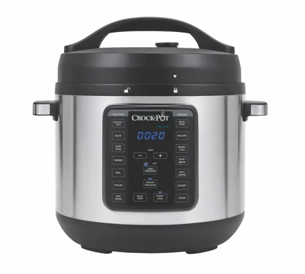 Crock-Pot - Express Crock 8-Quart Multi-Cooker - Stainless Steel