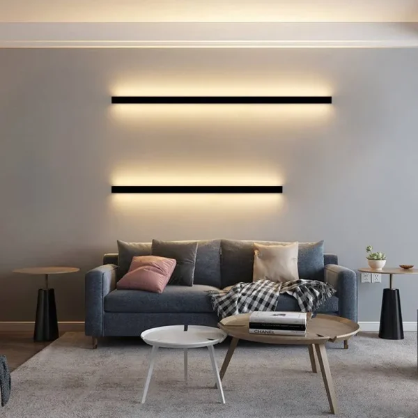 Linear Minimalist and Modern Wall Lamp - Warm- 3000K - Hard Wired
