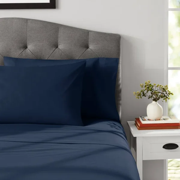 Mainstays Easy Care Percale Bed Sheet Set - Blue Cove - Twin/Twin XL Each
