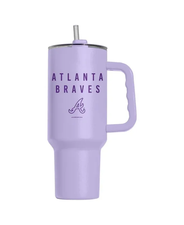 Logo Brands Atlanta Braves 40 oz Lavender Soft Touch Tumbler - Purple