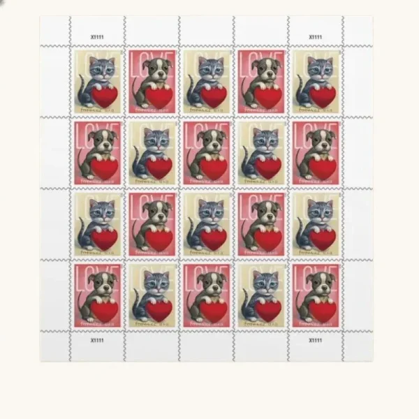 2023 Love Puppy and Kitten - First Class Forever Postage Stamps