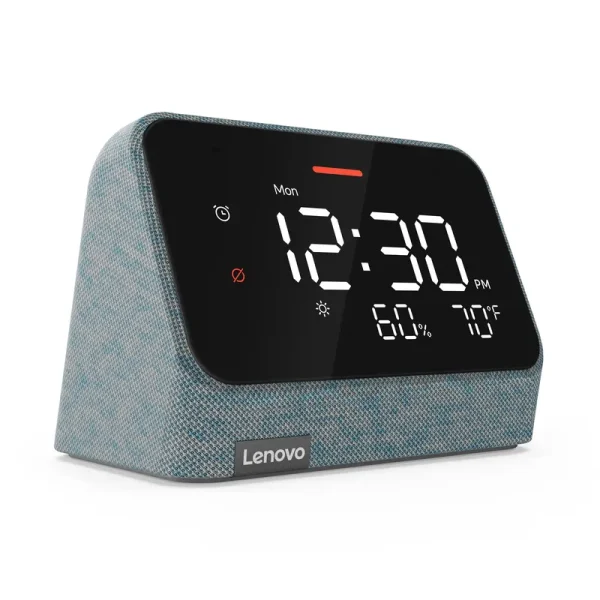 Lenovo Smart Clock Essential with Alexa Built-In (Misty Blue)