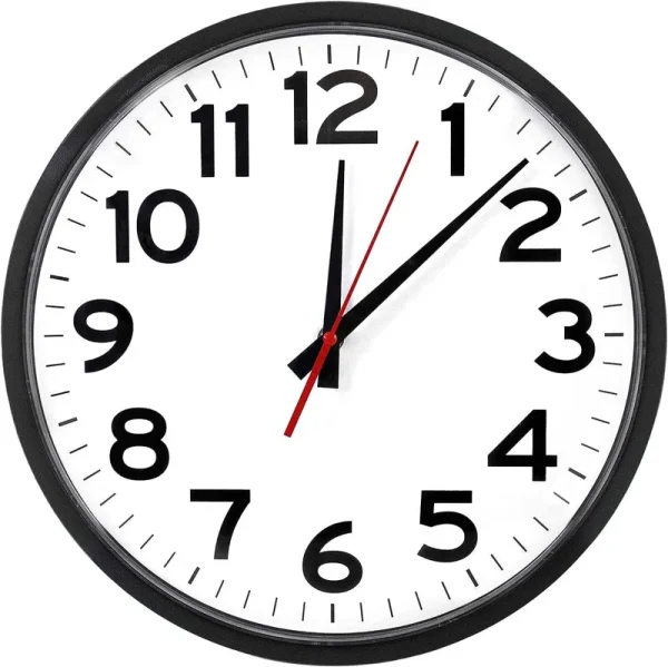 The Ultimate Wall Clock - 14" Quartz, Black, Easy to Read, Perfect for Home, Office, Kitchen, School, Classroom, Patio, Indoor/Outdoor...