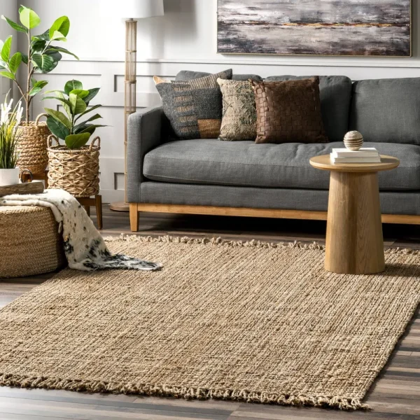 nuLOOM Natura Chunky Loop Jute Tan 2 ft. x 3 ft. Area Rug Natural