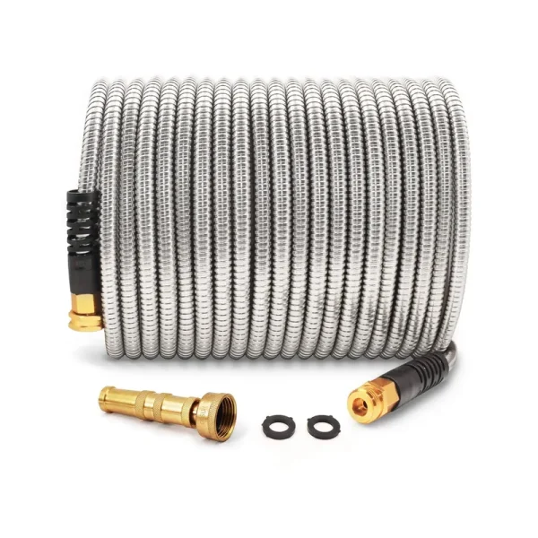 Stainless Steel Metal Garden Hose | Cesun 50 Feet