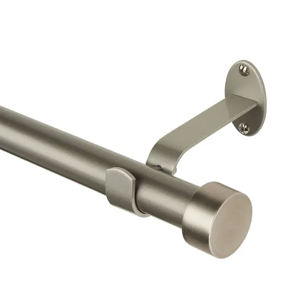 Elrene Pewter Serena Adjustable Cap Curtain Rod