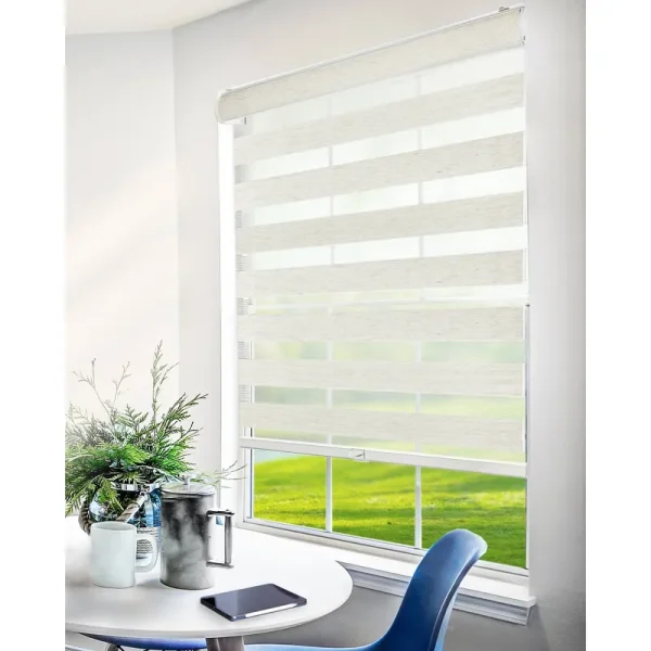 Chicology Everyday Cordless Zebra Shades Basic Natural Size: 22 inch x 72 inch
