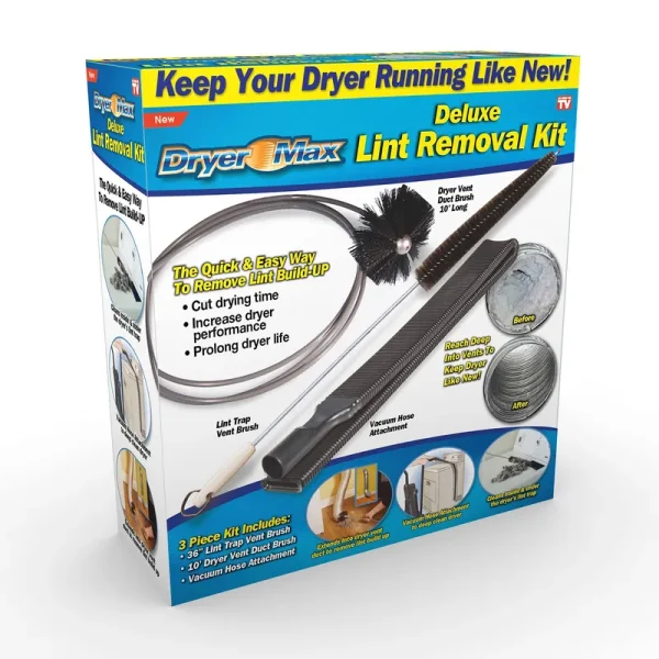 Dryer Max Vent Duct Cleaning Lint Trap Removal Vacuum Kit