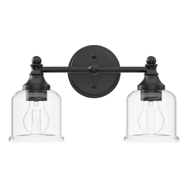 Hesby 2 - Light Vanity Light Finish: Matte Black Signature Hardware