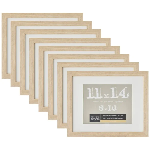 Studio Decor Blonde Belmont Frame with Mat - 11 in