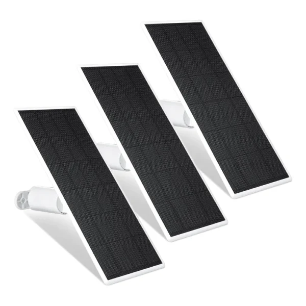 Wasserstein Solar Panel for Google Nest Cam Outdoor or Indoor, Battery - 2.5W Solar Power - Made for Google Nest (3 Pack)