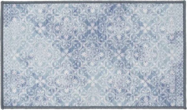 Mainstays 18"x30" Teal Medallion Indoor Runner Rug