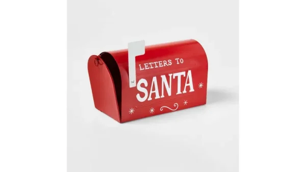 Wondershop Letters to Santa Metal Mailbox Decorative 5.5" Red Christmas Figurine | Target