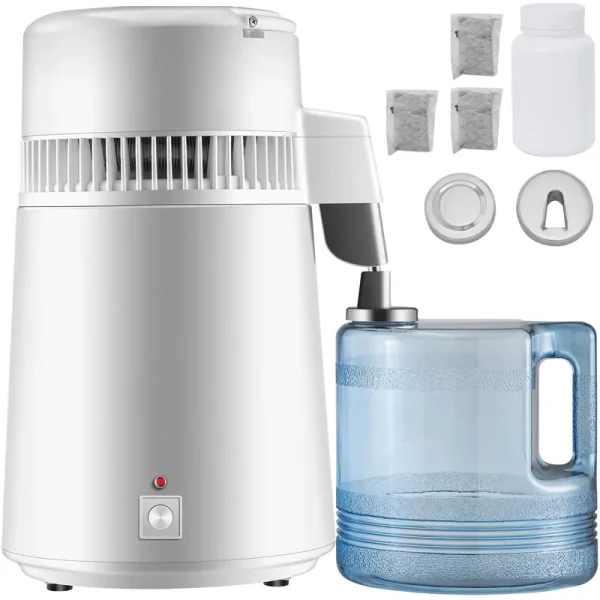 VEVOR Newest 4L Dental Medical Pure Water Distiller All Stainless Steel Internal