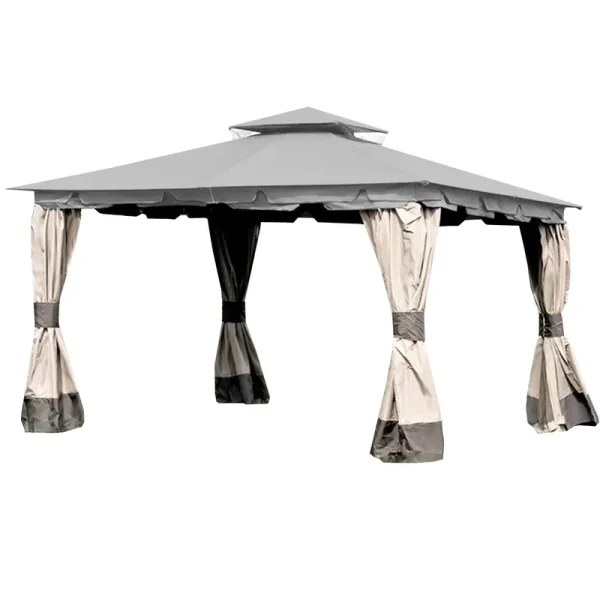 Garden Winds Replacement Canopy Top Cover for Monterey Gazebo - Riplock 350 - Slate Gray