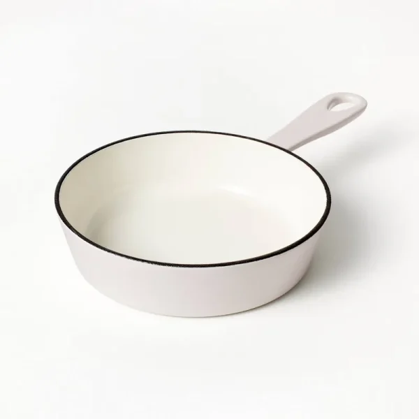 6" Enameled Cast Iron Skillet Light Gray - Figmint