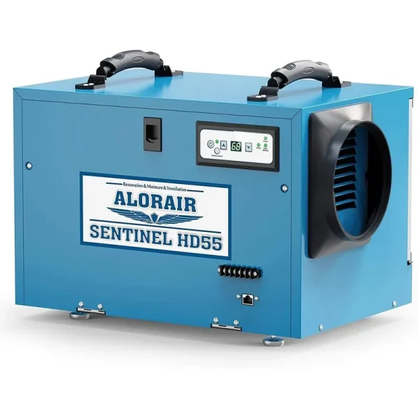 AlorAir Sentinel HD55 Commercial Dehumidifiers for Basements with Drain House, Blue