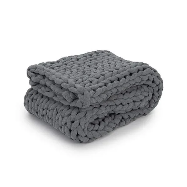 Nuzzie Knit Weighted Blanket 8 lbs / Heather Grey