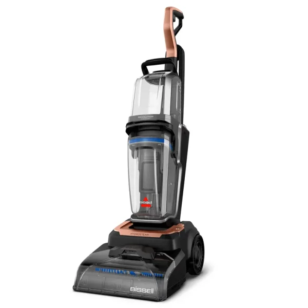 BISSELL Revolution Hydrosteam Upright Deep Cleaner, Carpet Cleaner, Hydrossteam Technology, 7 Foot Hose, 4" Self - Cleaning Tough Stain Tool, 4117, Black & Copper