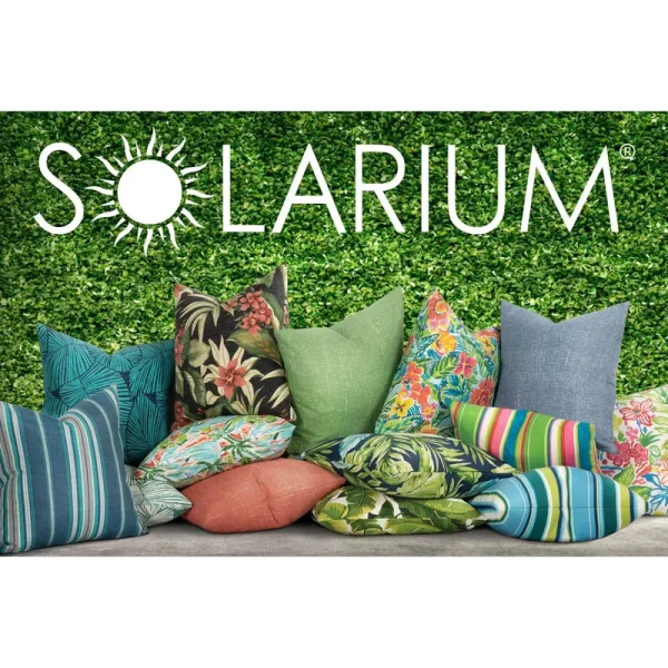 Sis Covers Solarium Striped Indoor/ Outdoor Accent Pillow - 26" x 26" - Breakers Blue