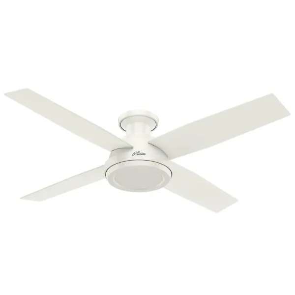 Hunter Dempsey Low Profile 52" Ceiling Fan, White