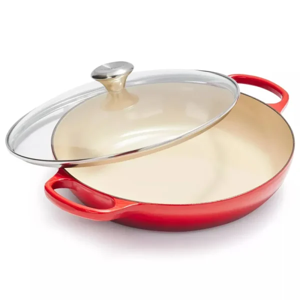 Le Creuset 3.5 Quart Buffet Casserole with Glass Lid Cerise