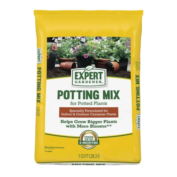 Expert Gardener Potting Mix for Indoor & Outdoor Potted Plants, 1 Cu ft, Size: 1 CF