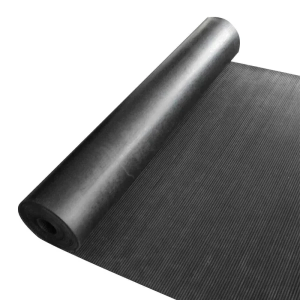 Rubber-Cal Ramp Cleat Non-Slip Outdoor Rubber Mats - 1/8" Thick x 3ft x 1ft Floor Mat