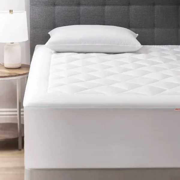 CosmoLiving by Cosmopolitan EcoSleep Tencel Sateen Mattress Pad - White - King