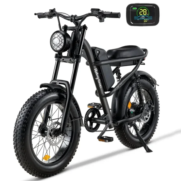 Riding'Times Z8 Snow Electric Bike for Adults, 1500W Motor, 20"*4" Fat Tire, 28mph, 16AH Battery