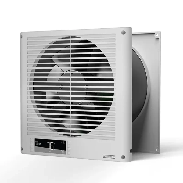 AC Infinity Room to Room Fan 8, Two-Way Airflow Through-The-Wall Fan with Temperature Controller, Precise 10-Speed Quiet In-Wall Vent Fan for Bathroom