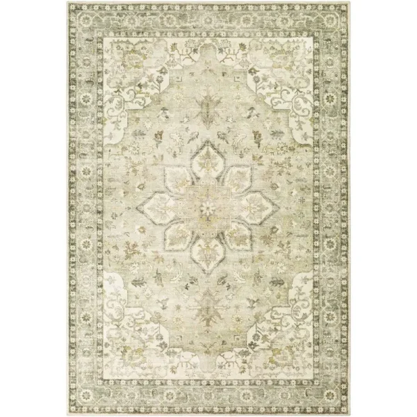Absalom Oriental Cream/Sage Area Rug Bungalow Rose Rug Size: Rectangle 2'6" x 4'