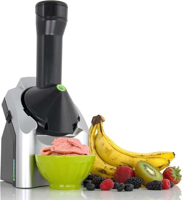 Yonanas 902 Classic Original Healthy Dessert Fruit Soft Serve Maker Silver
