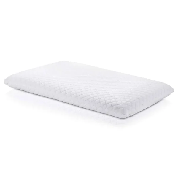Perfect Soft Ultra Slim Sleeper Memory Foam Pillow: Extra Low Profile, Cotton Cover, Only 3 Inches Thick. Best Flat for Stomach, Back, or