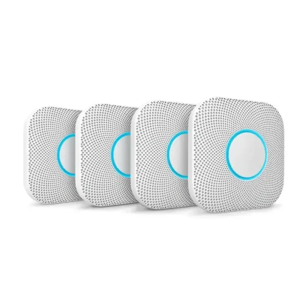 Google Nest Protect - Smoke Alarm and Carbon Monoxide Detector - Battery Operated - 4 Pack