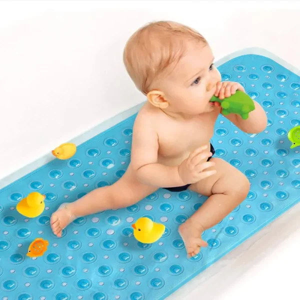 Sheepping Baby Bath Mat Non Slip Extra Long Bathtub Mat for Kids 40 x 16 inch - Eco Friendly Bath Tub Mat with 200 Big Suction Cups,Machine Washable
