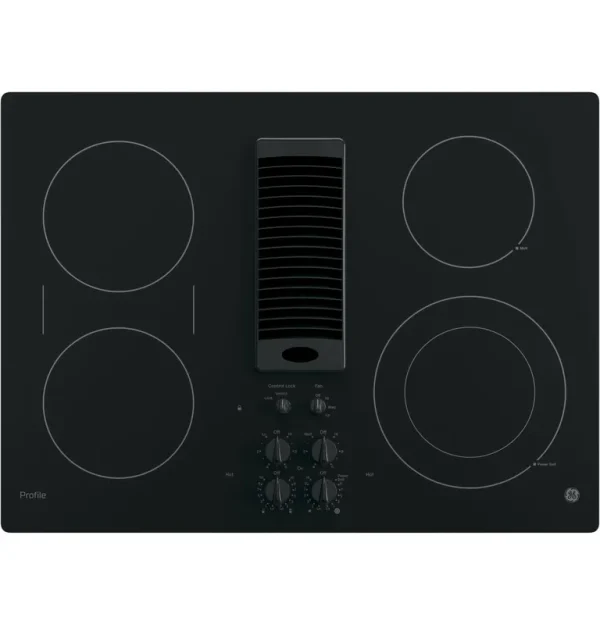 GE Profile PP9830DRBB 30" Downdraft Electric Cooktop - Black