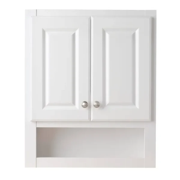 Style Selections 23.25-in W x 28-in H x 7-in D White Bathroom Wall Cabinet TT210