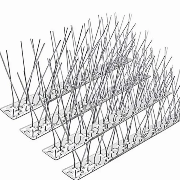 PANGCH Bird Spikes for Pigeons Small Birds,Stainless Steel Bird Spikes -No More Bird Nests & Poop-Disassembled Spikes 10 Strips 10.82 Feet Coverage