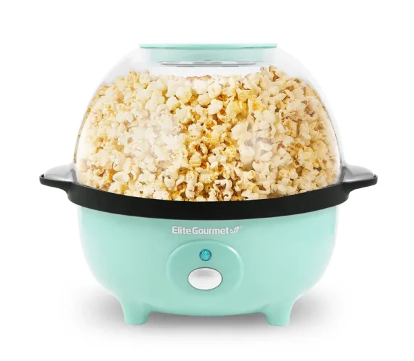 Elite Gourmet 3 Quart Popcorn Popper ,Mint
