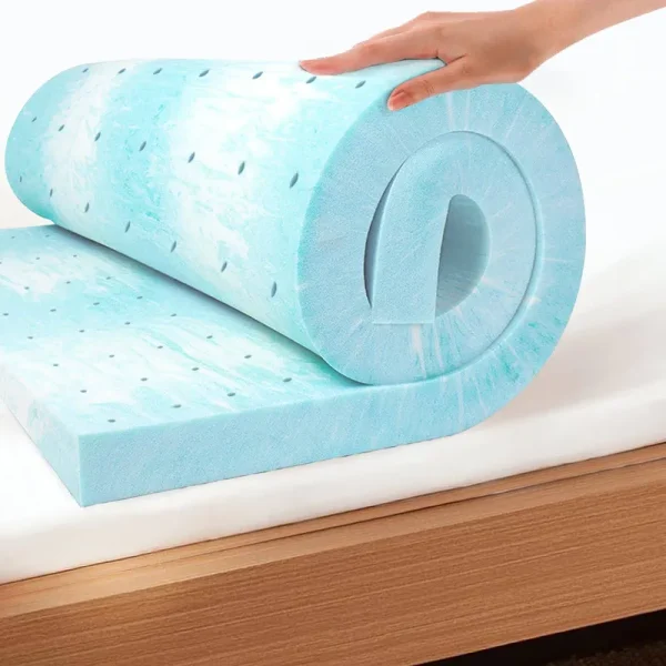 MLILY Ego Topper 2 inch Twin Memory Foam Mattress Topper, Cooling Gel Foam Mattress Topper for Pressure Relief, Ventilated Design Bed