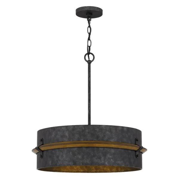 Quoizel QOP5336OK Lariat 3-Light Old Black Pendant