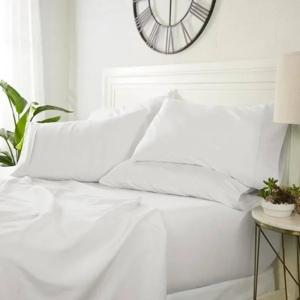 Luxury Ultra Soft 6 Piece Sheet Set by Sharon Osbourne Home Queen Snow White