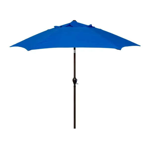 9' x 9' Aluminum Market Patio Umbrella with Crank Lift and Push Button Tilt Pacific Blue - Astella