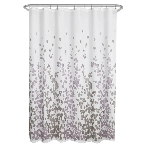 Winston Porter Thad Printed Faux Silk Single Shower Curtain Green