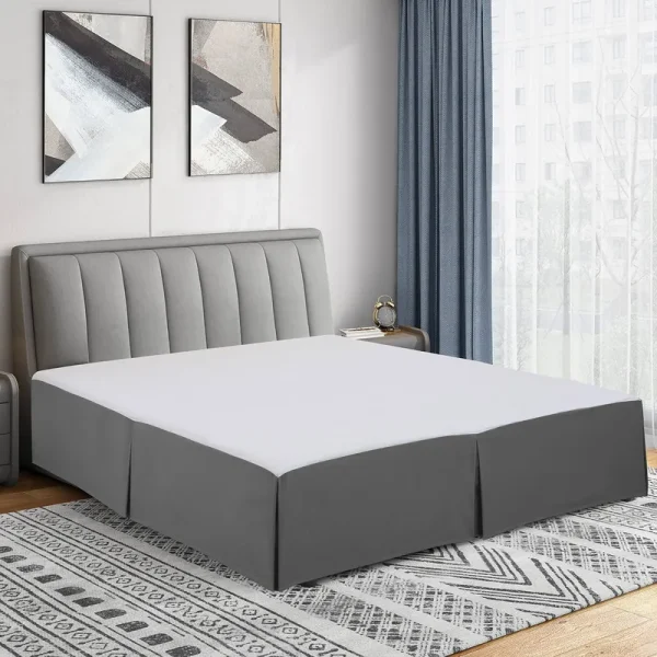 Easy Fit Pleated Bed Skirt by Swift Home Gray, Size: Queen