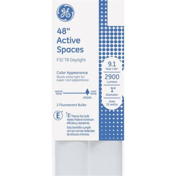 GE Fluorescent Tube Light Bulb, 32 W, 48"