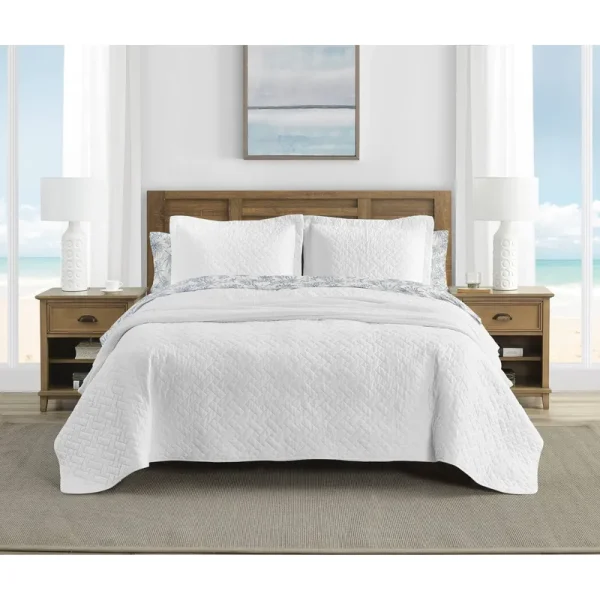 King Quilt Set (Tommy Bahama Solid White)