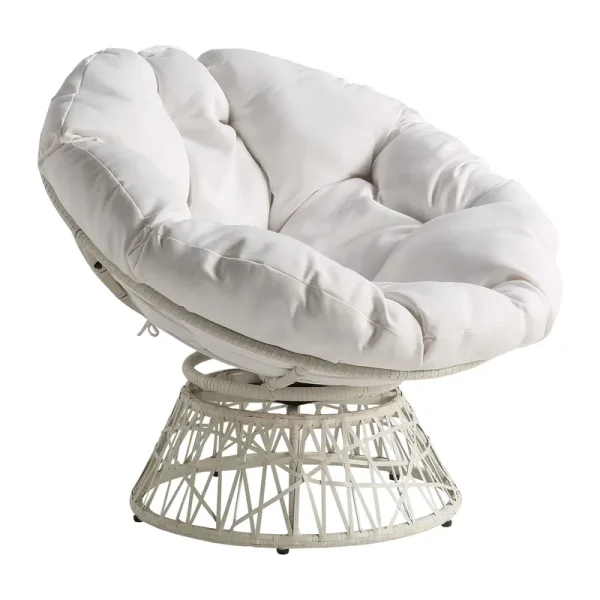 OSP Home Furnishings Wicker Papasan Chair with 360 - Degree Swivel, 40�?w x 36�?d