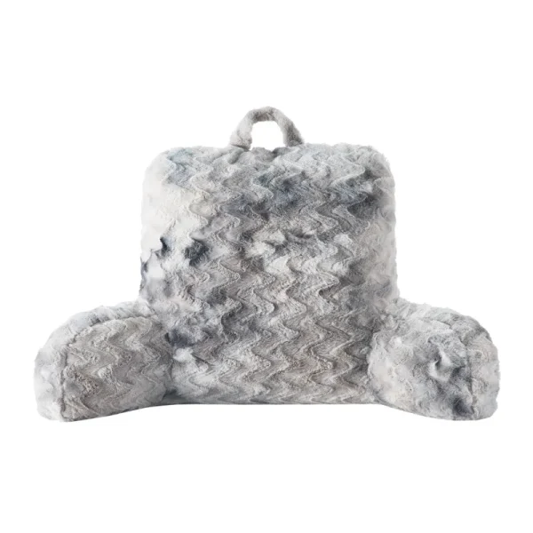 Mainstays Super Soft Tie Dye Faux Fur Backrest, Grey Multicolor, 23 inch x 29 inch, Size: 23x13x29